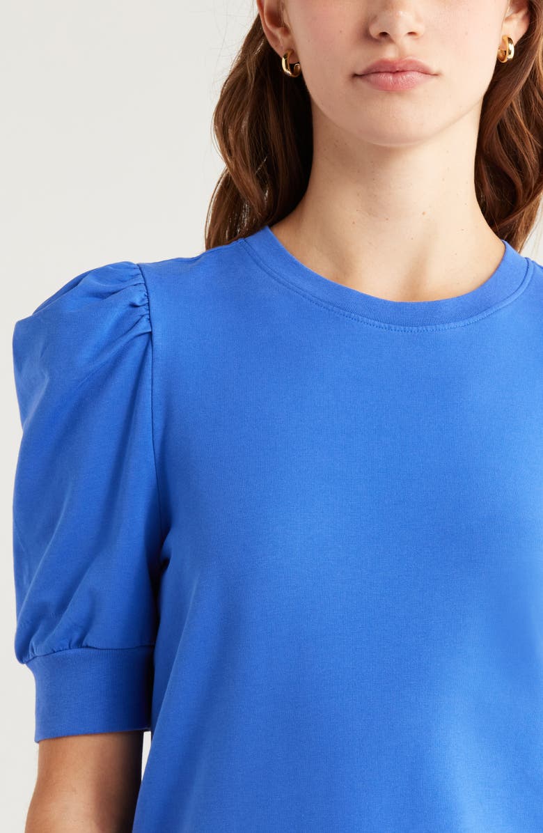 Caslon<sup>®</sup> Puff Short Sleeve Sweatshirt, Alternate, color, Blue Dazzle