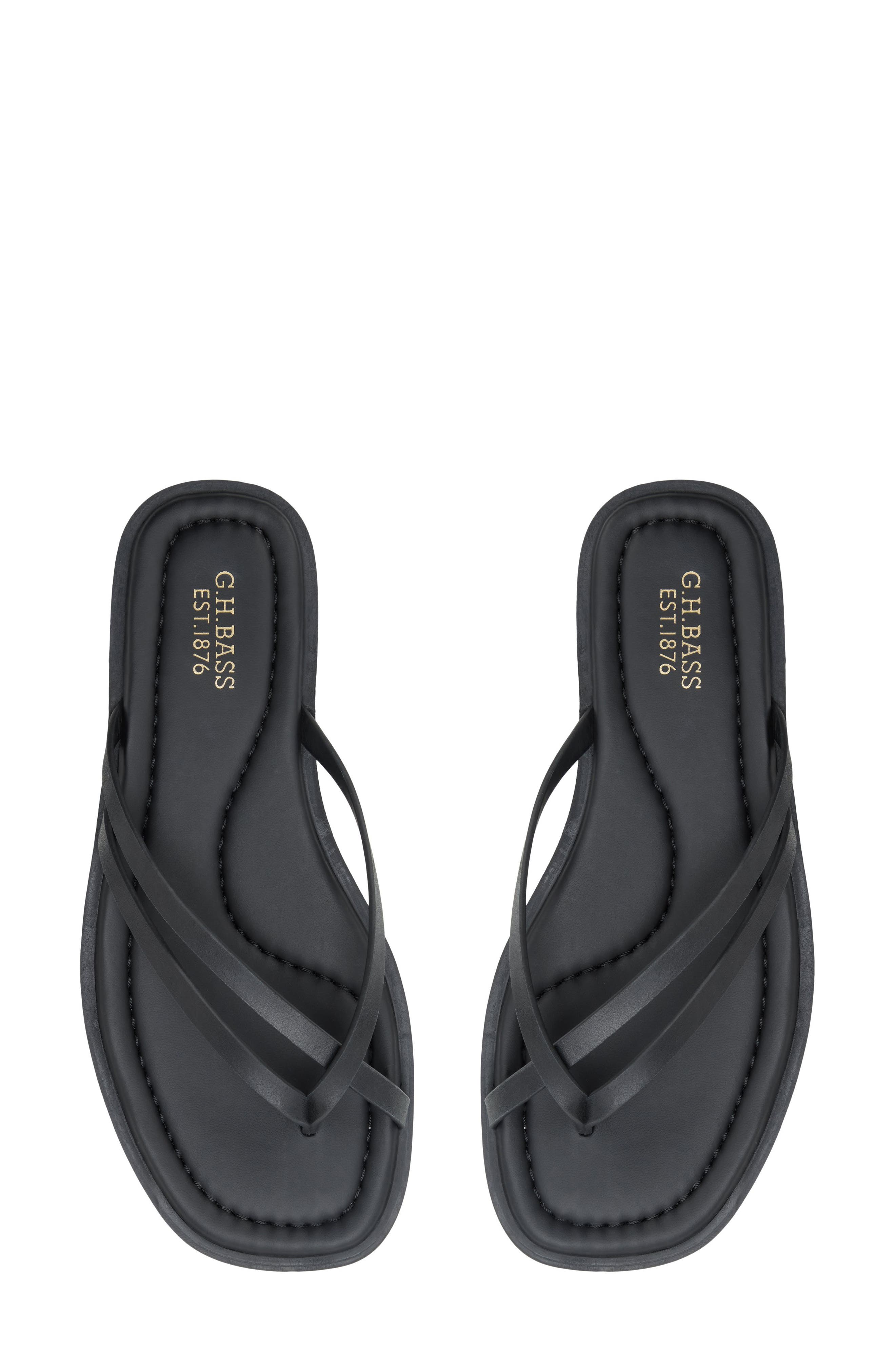 G.H.BASS Nora Flip Flop, Alternate, color, Black
