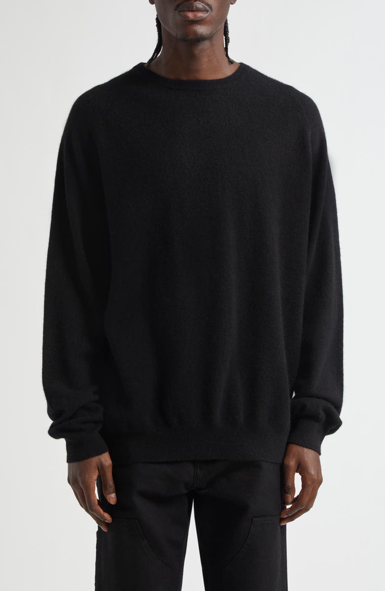FRENCKENBERGER Cashmere Crewneck Sweater, Main, color, Black