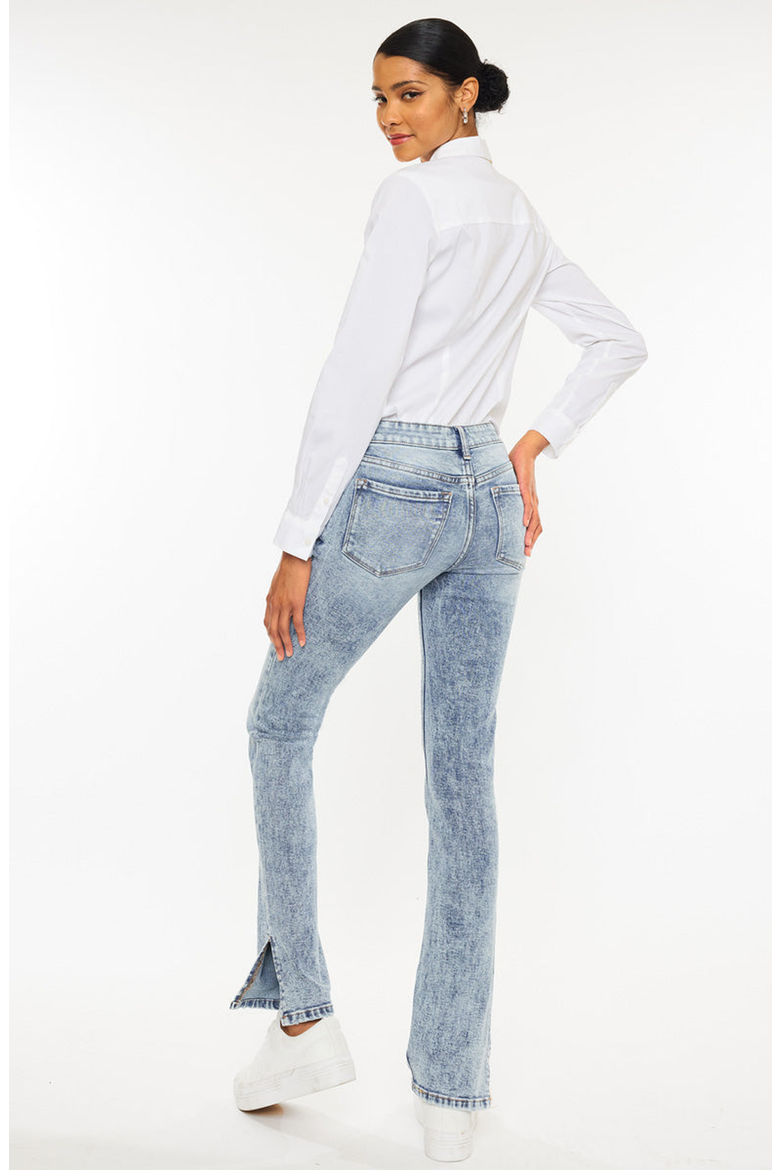 Nadia Mid Rise Y2K Bootcut Jeans, Alternate, color, Acid Wash