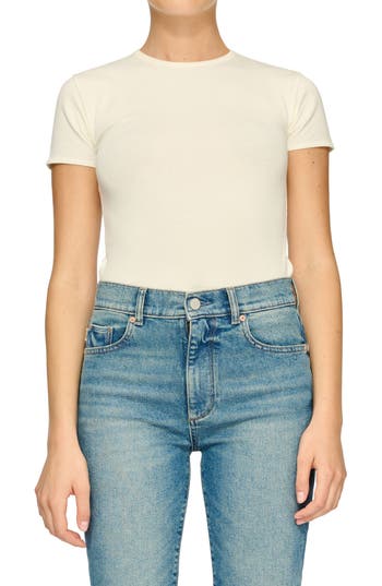 Dl1961 Instasculpt Knit Tee In Neutral