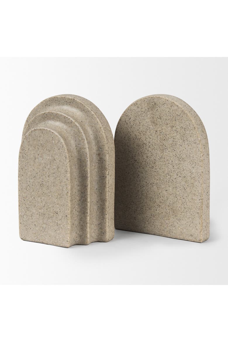 Empire Resin Arc Book End Set, Alternate, color, Grey