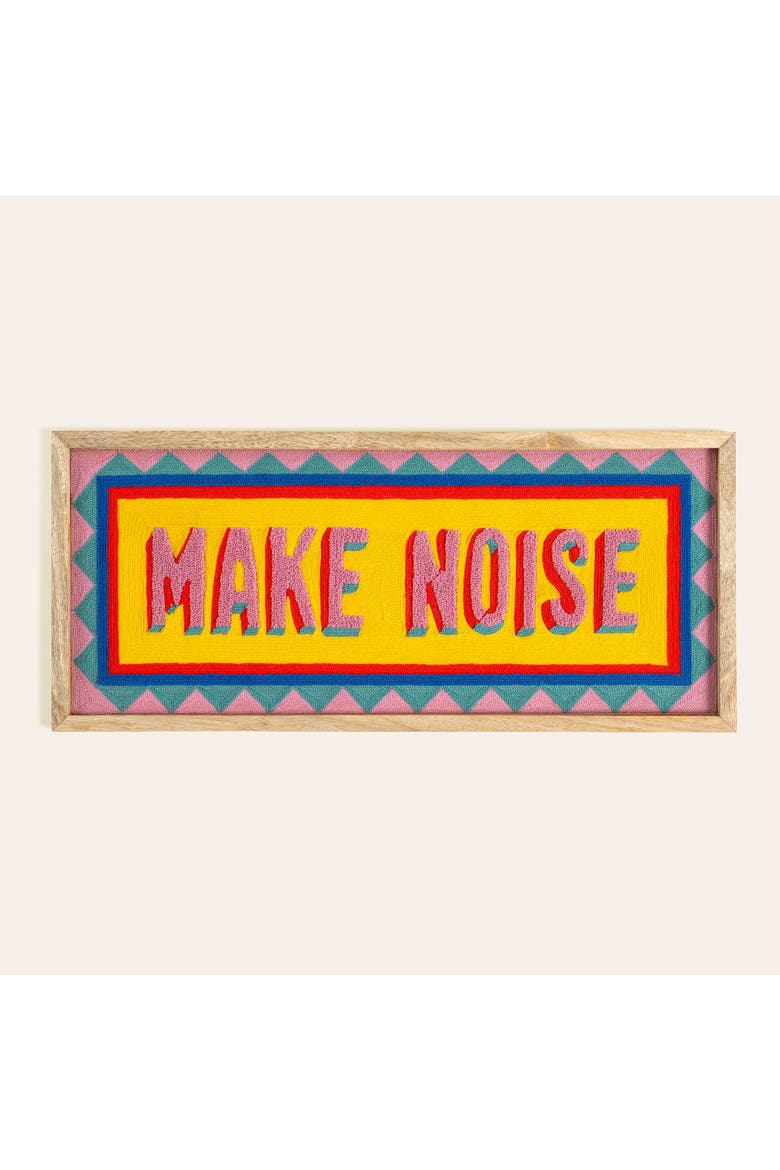 Rajpath Embroidered Decorative Wall Panel 8" Wall Decor, Main, color, Yellow