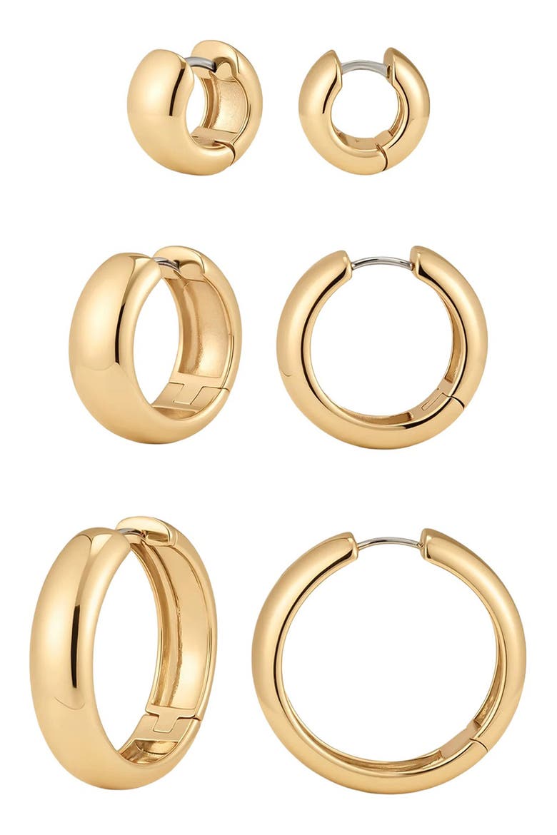 Sol Hoop Earrings, Alternate, color, GOLD PLATED