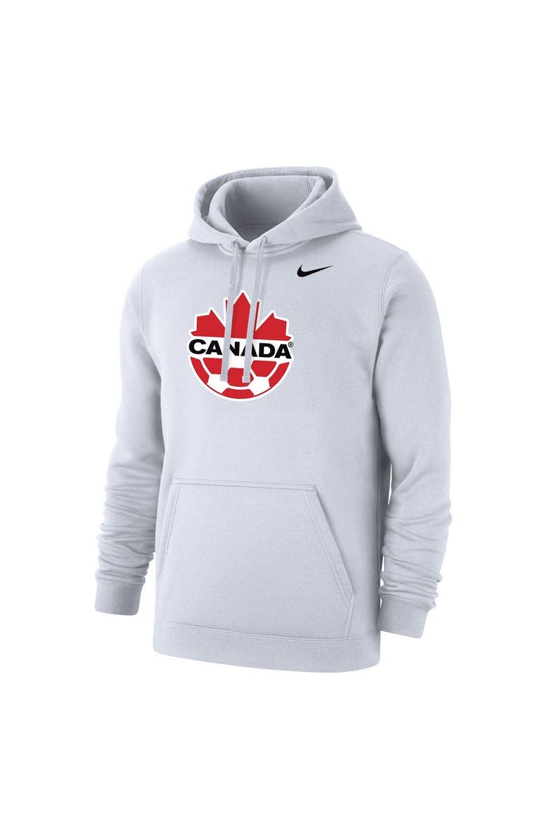Nike Men's Nike White Canada Soccer Club Primary Pullover Hoodie, Alternate, color, White