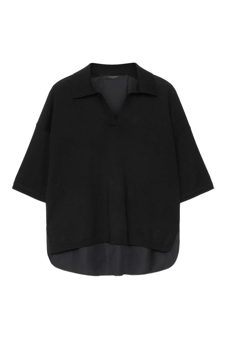 Bern Merino Wool Polo, Alternate, color, BLACK