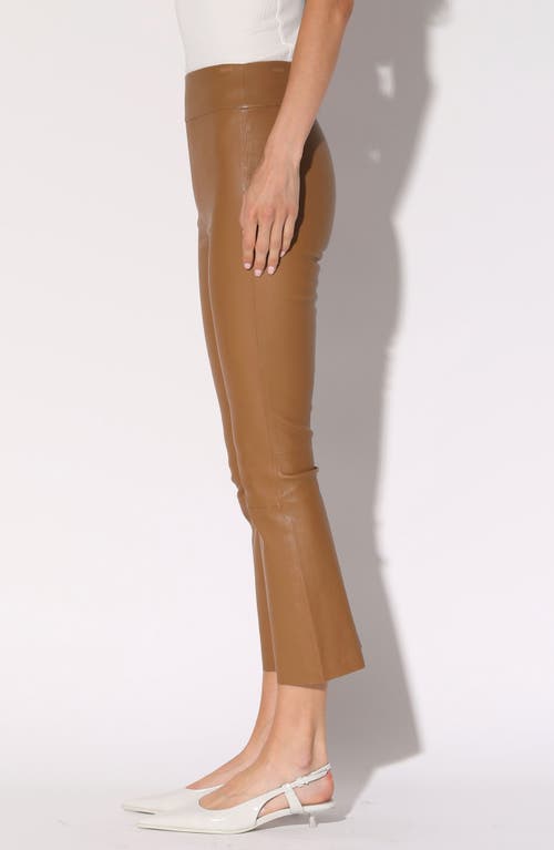 WALTER BAKER WALTER BAKER LUISA LEATHER CROP FLARE LEG PANTS 