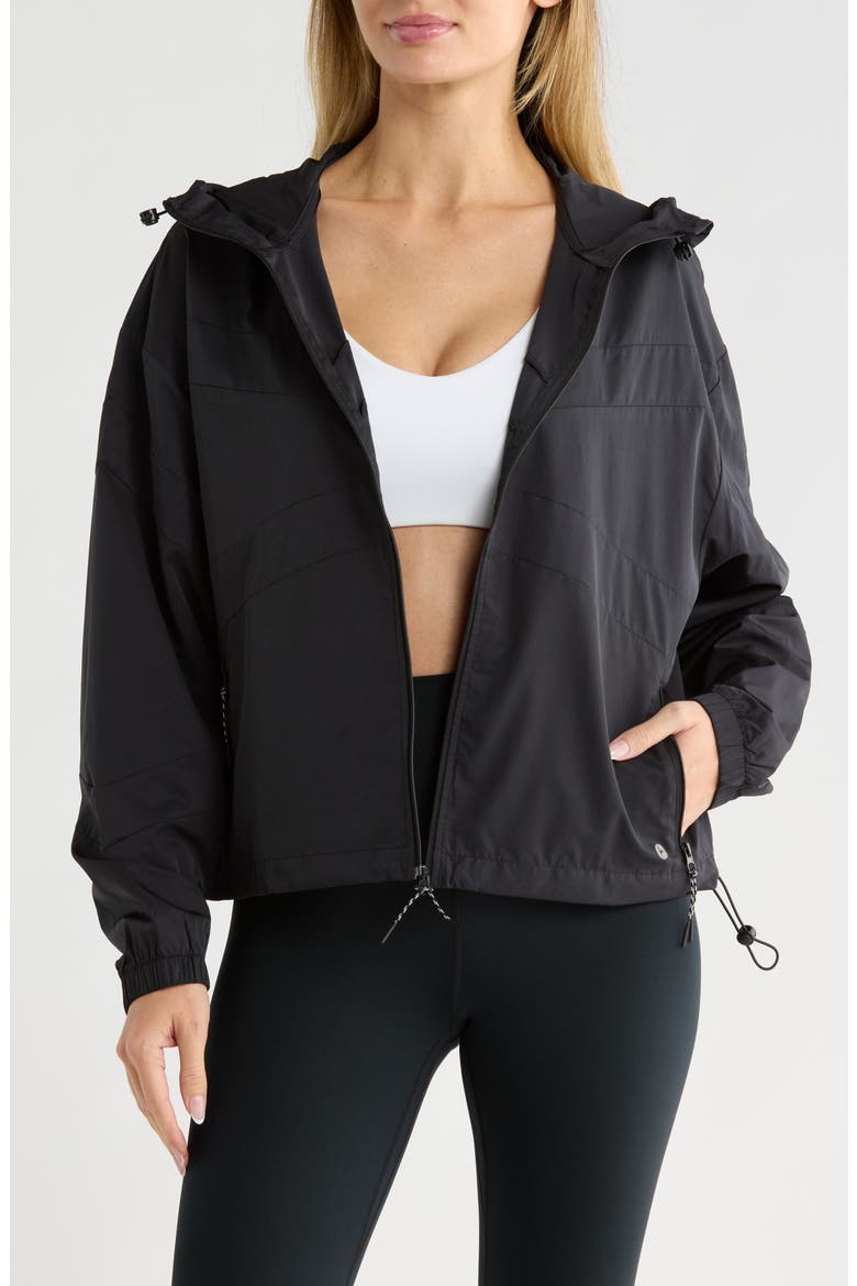 Radiant Swift Track Hoodie, Main, color, BLACK