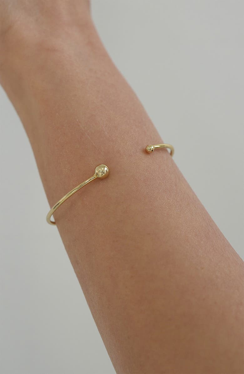 Argento Vivo Sterling Silver Ball Cuff Bracelet, Alternate, color, Gold