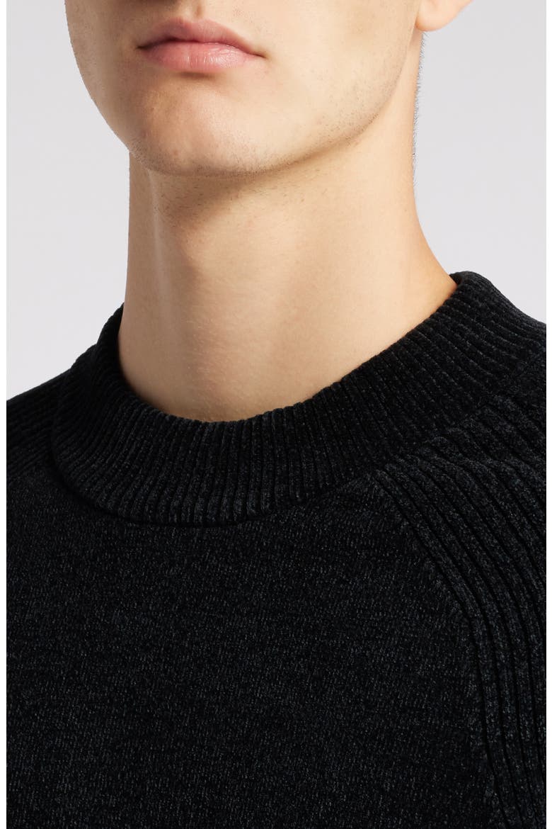 Salvor Chenille Sweater, Alternate, color, BLACK