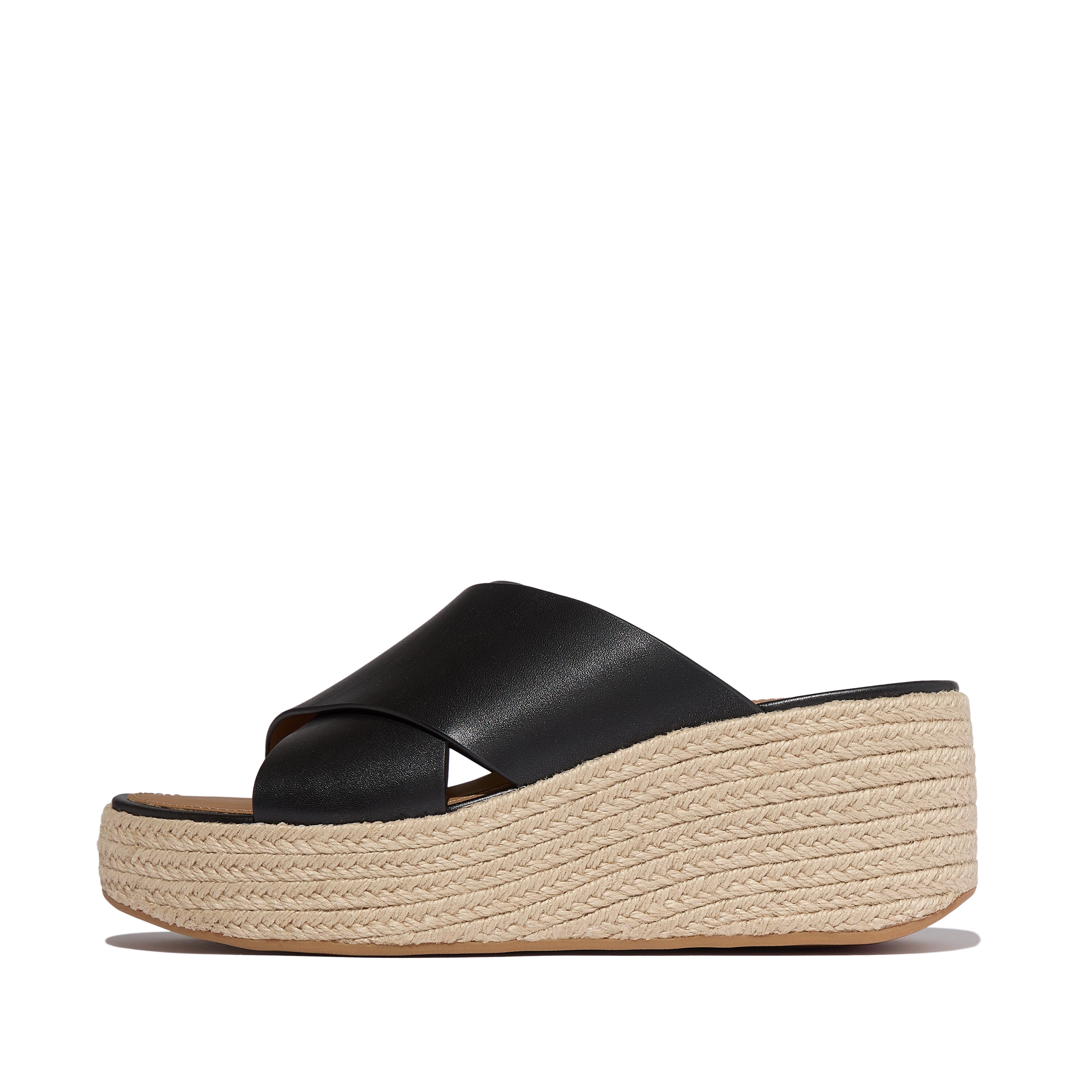 FitFlop Platfforms Espadrille Slides, Alternate, color, Black