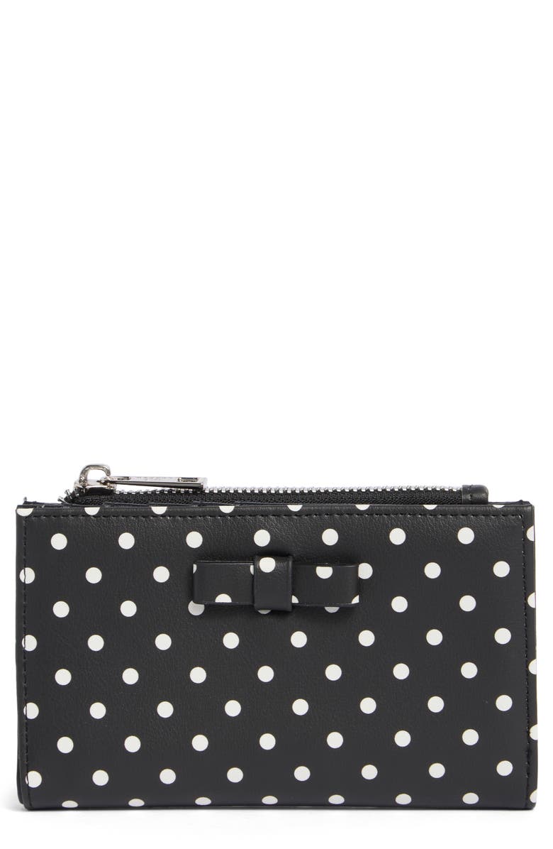 Madden Girl Faux Leather Snap Wallet, Main, color, Polka Dot