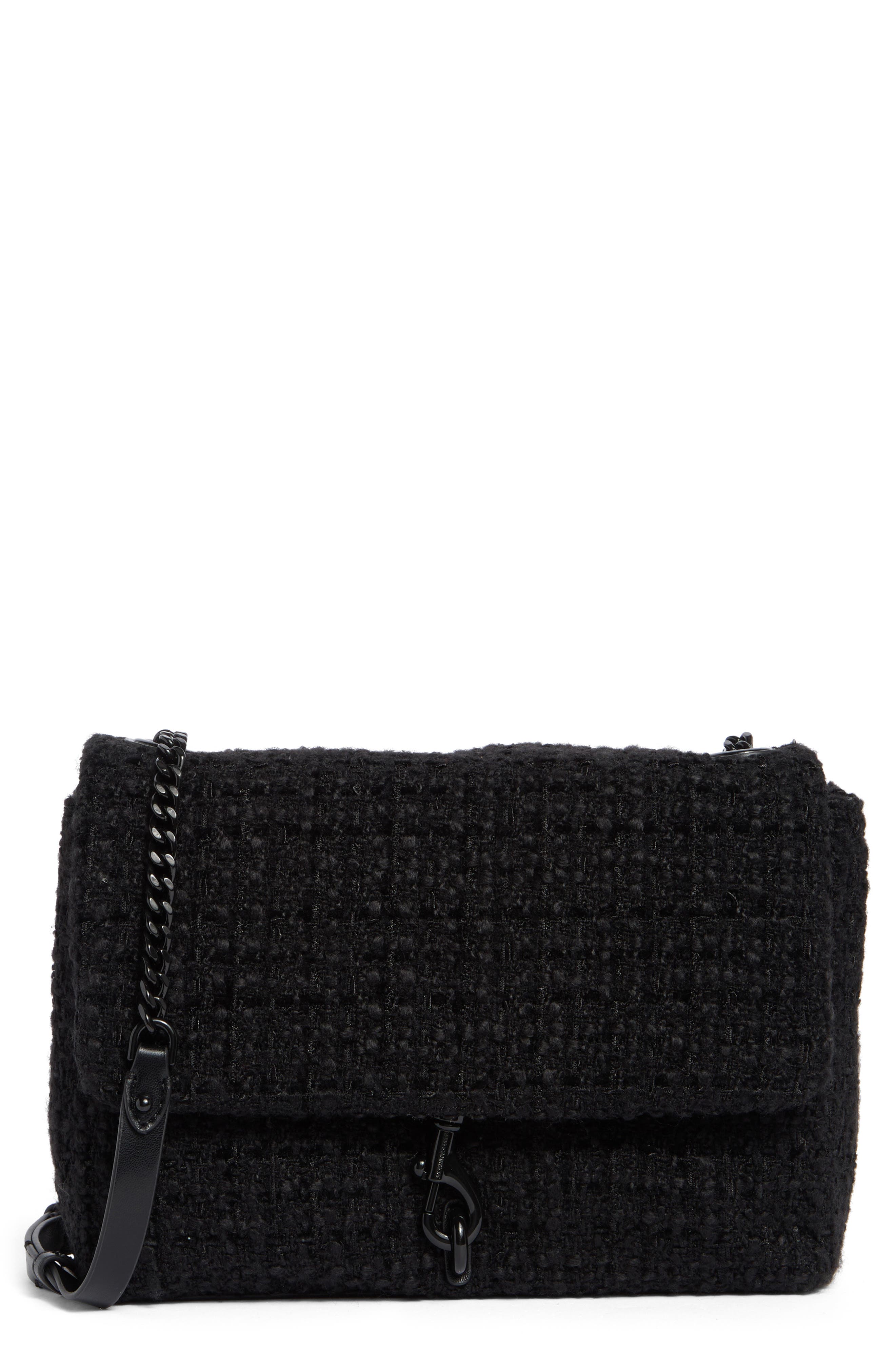 Rebecca Minkoff Edie Bouclé Flap Shoulder Bag, Main, color, 