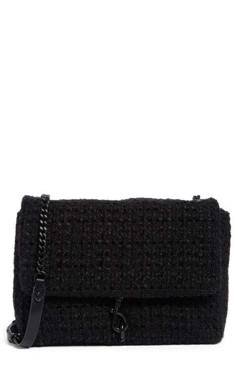 Edie Bouclé Flap Shoulder Bag