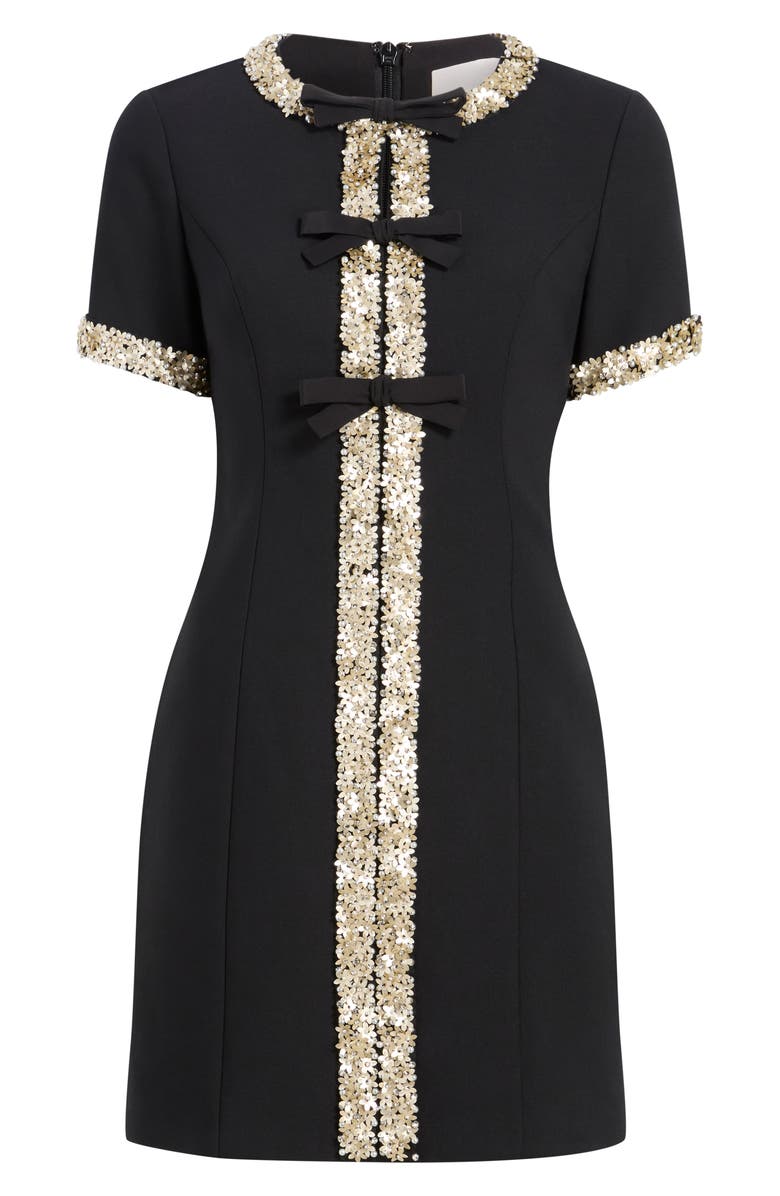 Cinq à Sept Maelle Embellished Party Dress, Alternate, color, Black