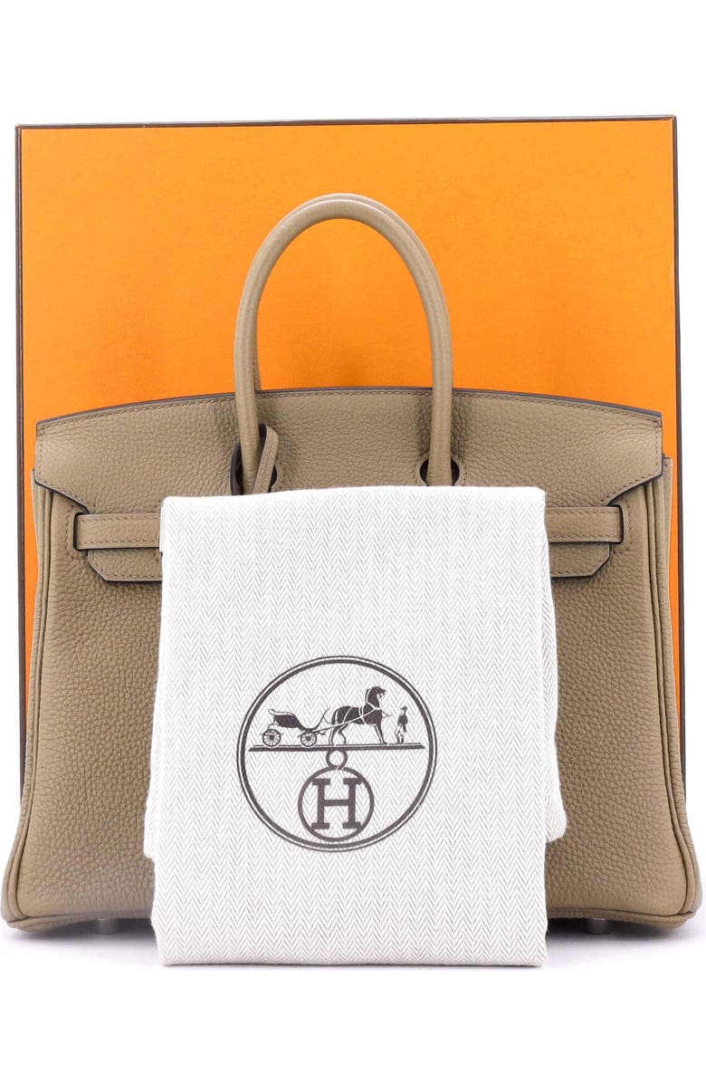Pre-Owned Hermes Birkin Handbag Brown Togo with Palladium Hardware 25, Alternate, color, Beige Marfa