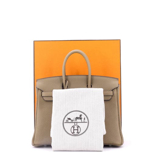 Pre-owned Hermes  Hermes Birkin Handbag Brown Togo With Palladium Hardware 25 In Brown