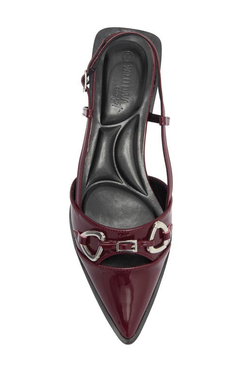 Wild Diva Lounge Astor Slingback Flat In Burgundy