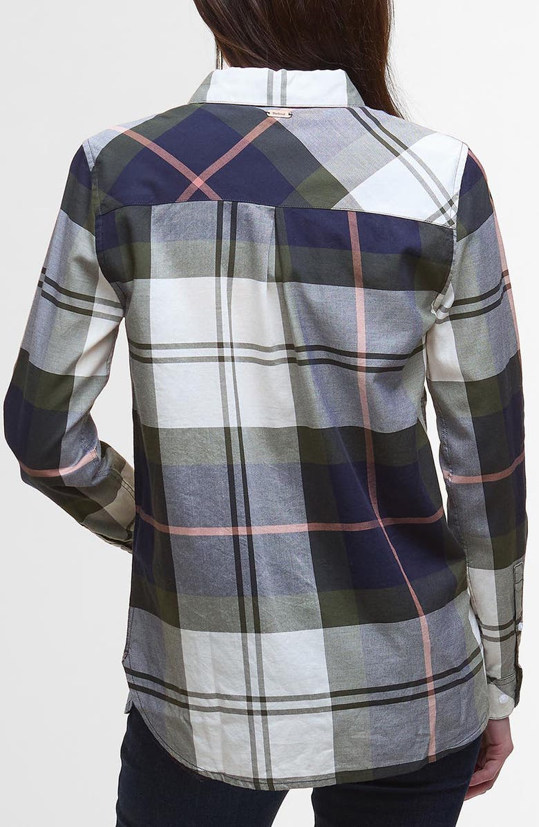 Barbour Mooreland Plaid Cotton Button-Up Shirt, Alternate, color, Navy/ Arabesque Check