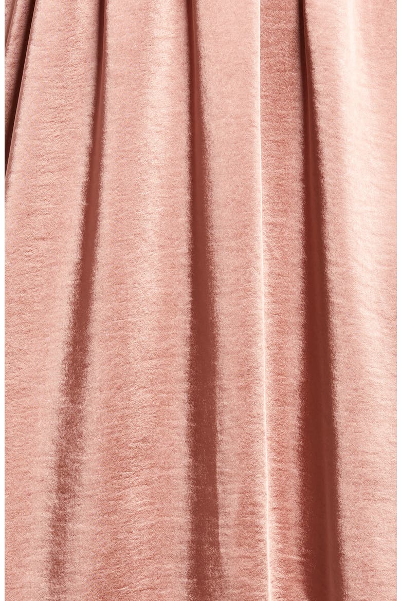 Wrap Front Washed Satin Midi Dress, Alternate, color, ANISE