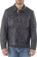 Missani Le Collezioni Leather Trucker Jacket