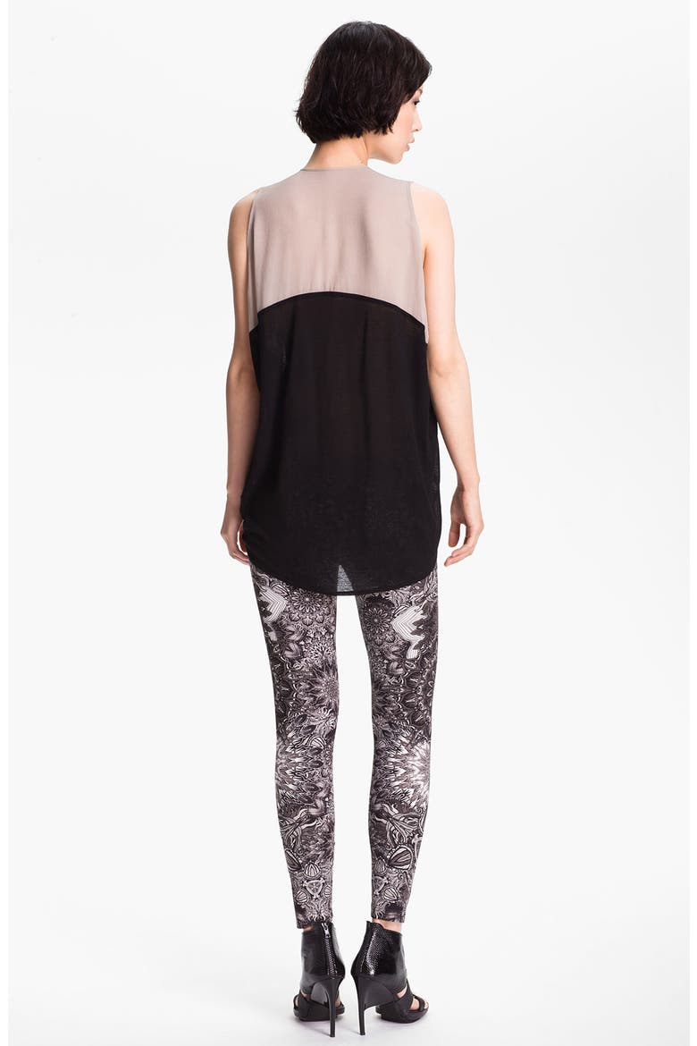 Medallion Print Leggings, Alternate, color, TAUPE MULTI