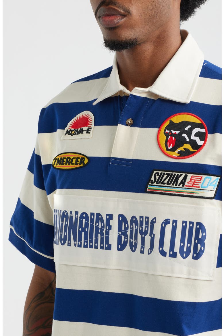 Trails Stripe Cotton Polo, Alternate, color, ECRU