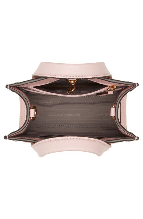 Shop Kate Spade New York Mini Manhattan Pebbled Leather Tote In Crepe Pink