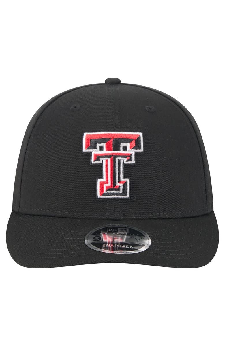 New Era Men's New Era Black Texas Tech Red Raiders Low Profile 9FIFTY Snapback Hat, Alternate, color, 