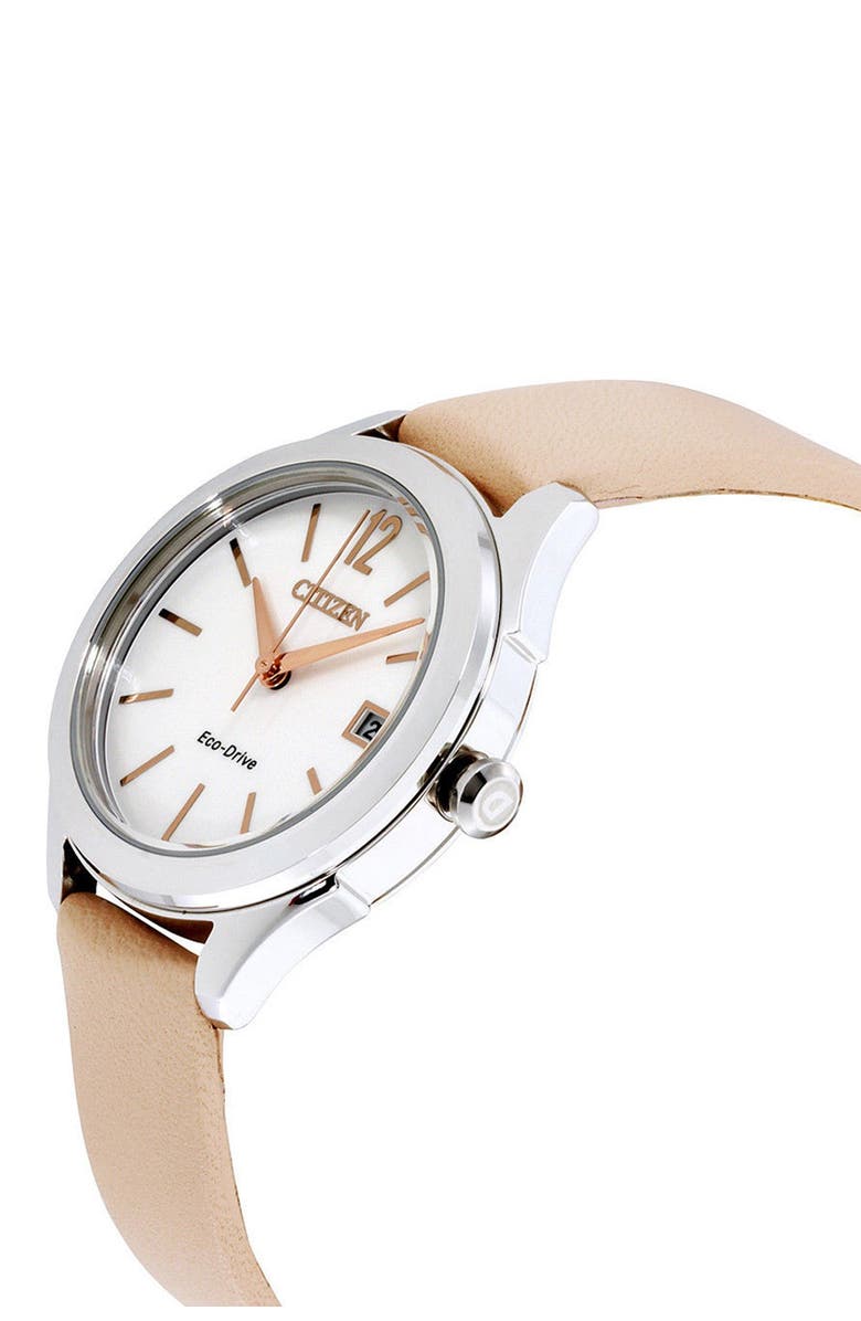 Citizen Women's Standard Leather Eco-Drive Watch, 34mm, Alternate, color, 
