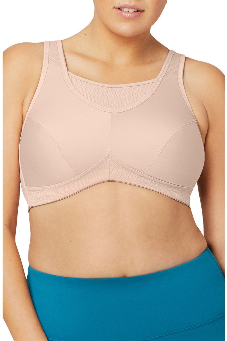 No-Bounce Camisole Sports Bra, Main, color, LIGHT BROWN