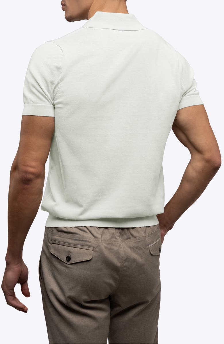 Cuts Istanbul Johnny Collar Cotton Bend Polo, Alternate, color, Nimbus