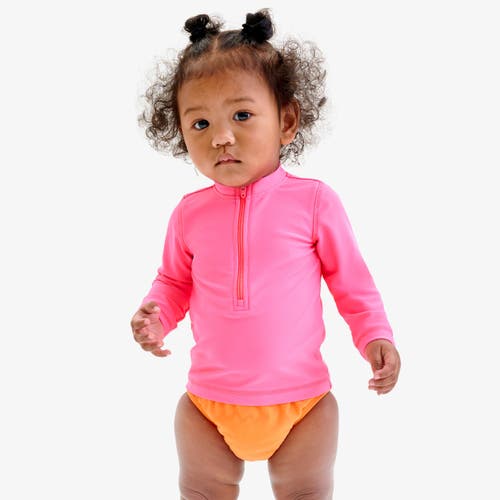 Shop Primary Baby Rash Guard In Bright Azalea