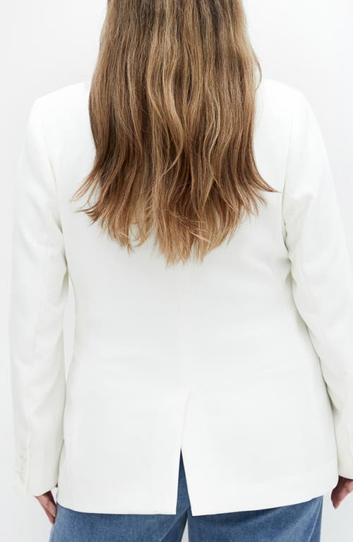 City Chic Kara Blazer In Ivory