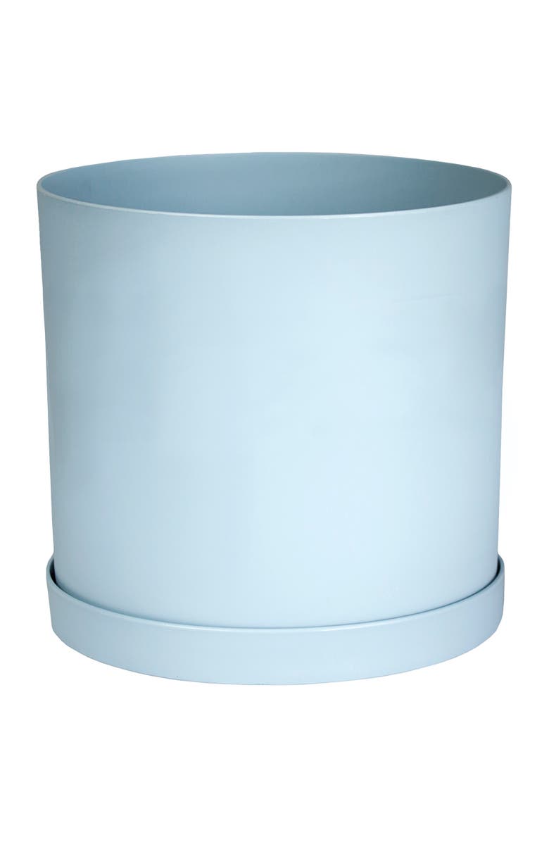 Bloem Mathers Planter w/ Saucer Tray  10" Misty Blue, Main, color, Blue