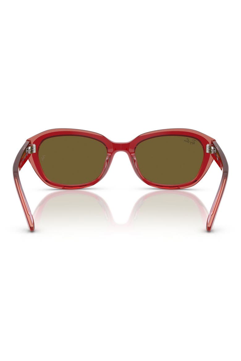 Kids' 48mm Irregular Sunglasses, Alternate, color, RED/ ORANGE/ PURPLE / BROWN