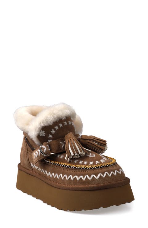 Mindey Faux Fur Tassel Bootie (Women)
