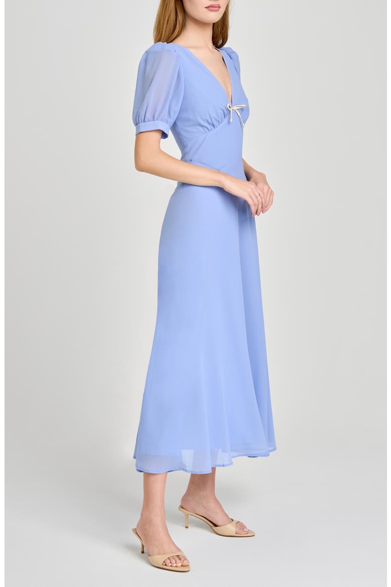 Juliana Short Sleeve A-Line Midi Dress, Alternate, color, CORNFLOWER