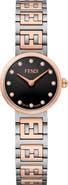 Fendi Forever Fendi Sunray Two-Tone Diamond Bracelet Watch, 19mm