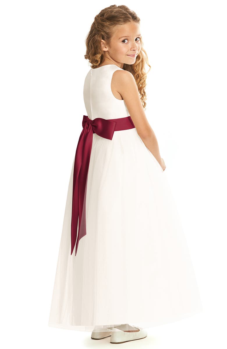 Dessy Collection Flower Girl Dress (Toddler Girl, Little Girl & Big Girl, Alternate, color,