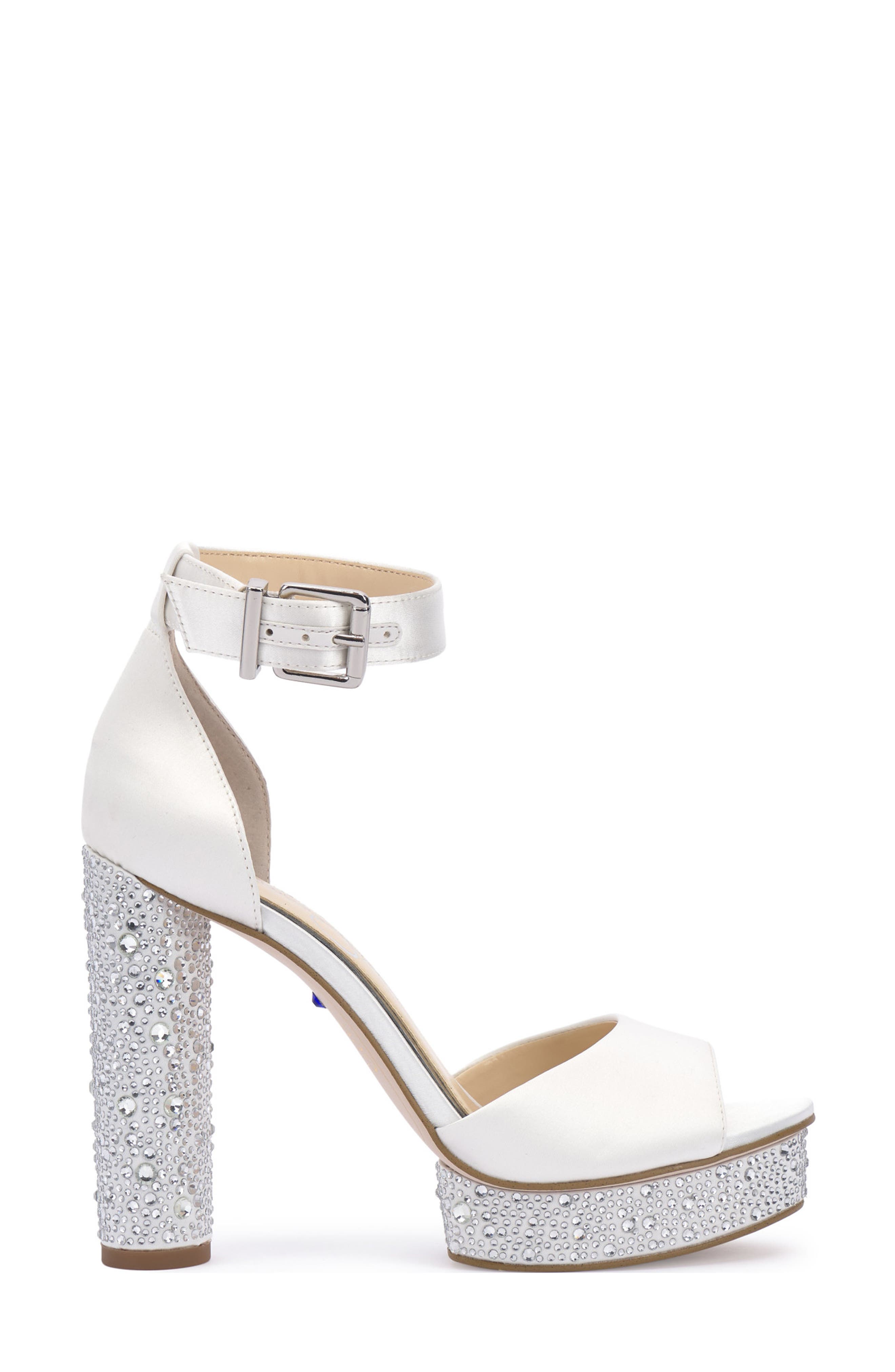 Jessica Simpson Everyn Ankle Strap Platform Sandal, Alternate, color, White