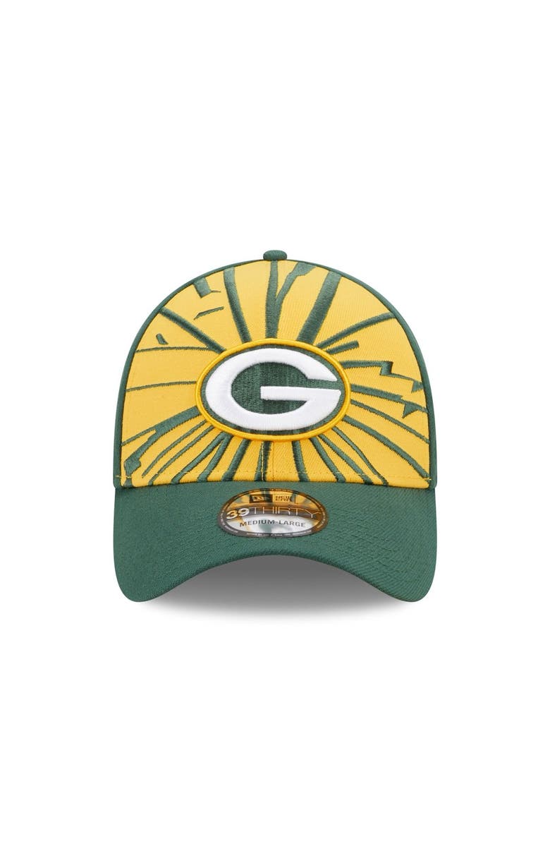 New Era Men's New Era Green/Gold Green Bay Packers Shattered 39THIRTY Flex Hat, Alternate, color, Green
