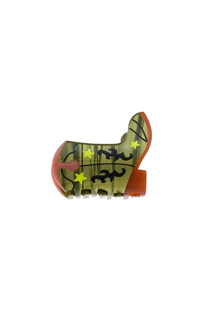 BY ADINA EDEN Camo Star Cowboy Claw Clip, Alternate, color, Green