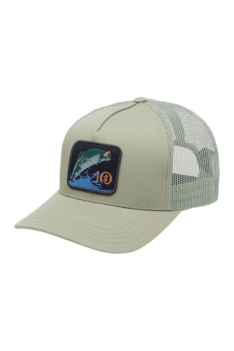 Lake Logo Altitude Hat, Main, color, Light Moss/Fish