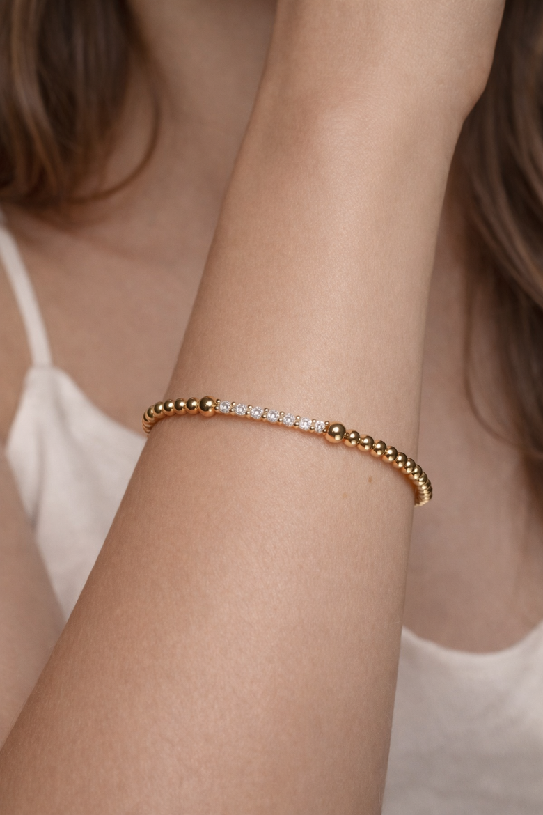SphereGlow Diamond Bracelet, Alternate, color, Yellow Gold