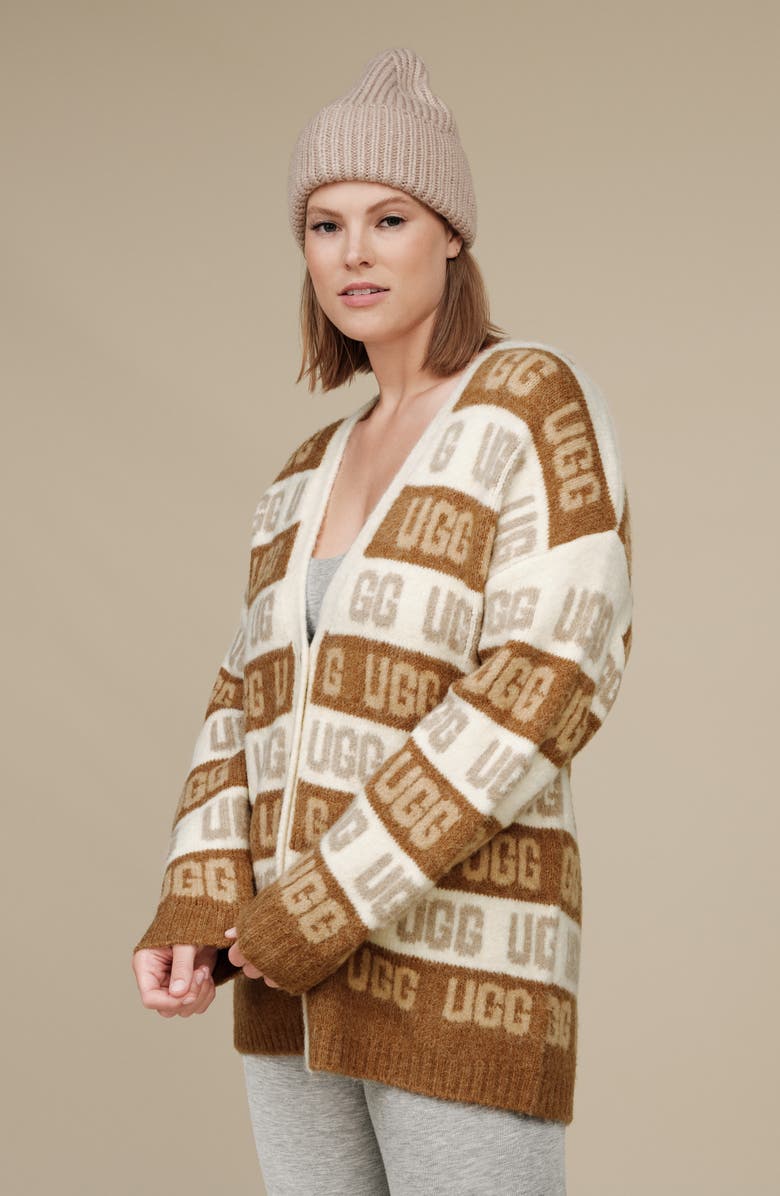 UGG<sup>®</sup> Graphic Logo Cardigan, Alternate, color,