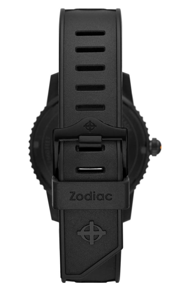 Zodiac Compression Diver Automatic Rubber Strap Watch, 40mm, Alternate, color, 