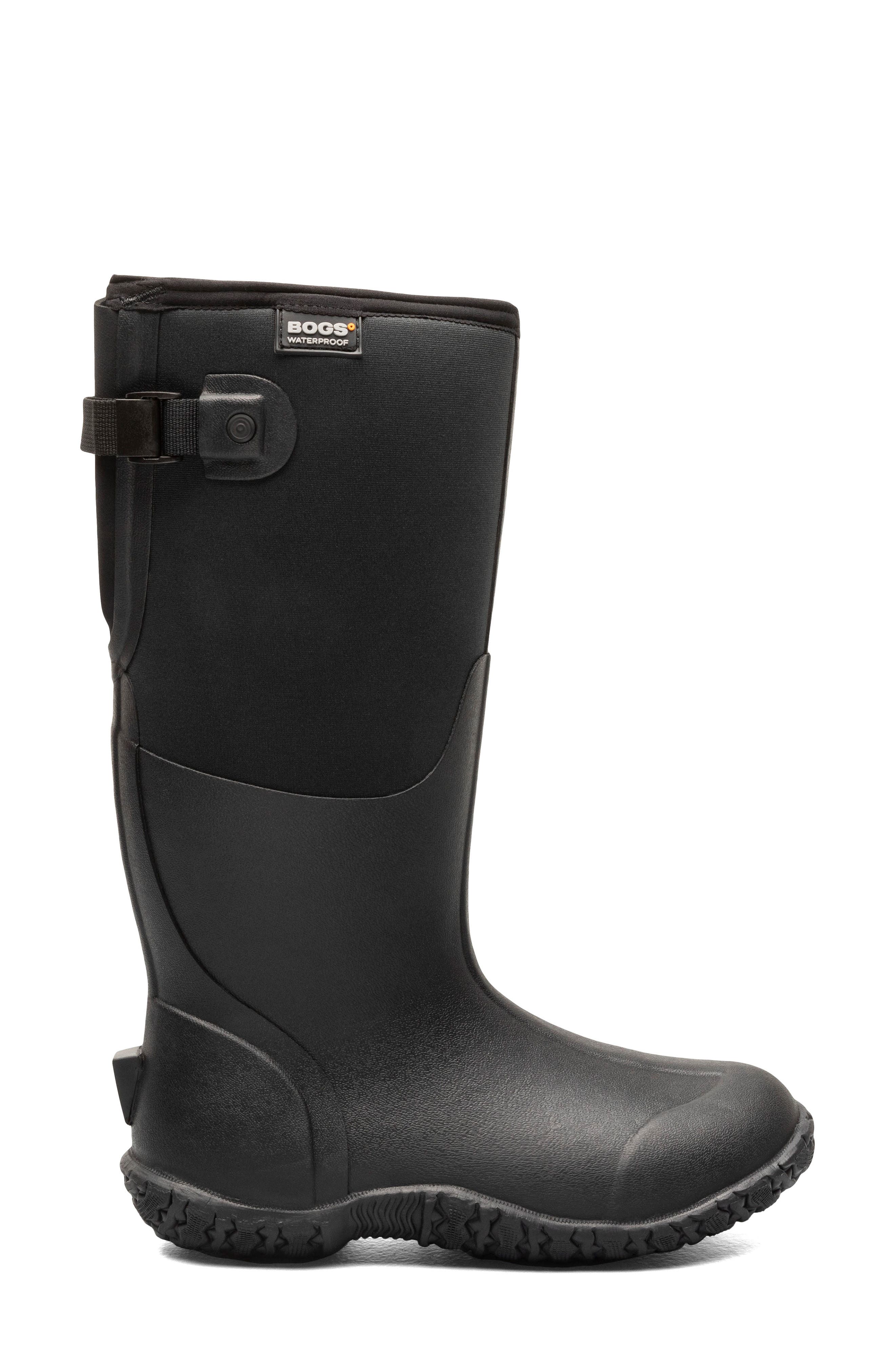Mesa Insulated Adjustable Calf Waterproof Boot, Alternate, color, BLACK