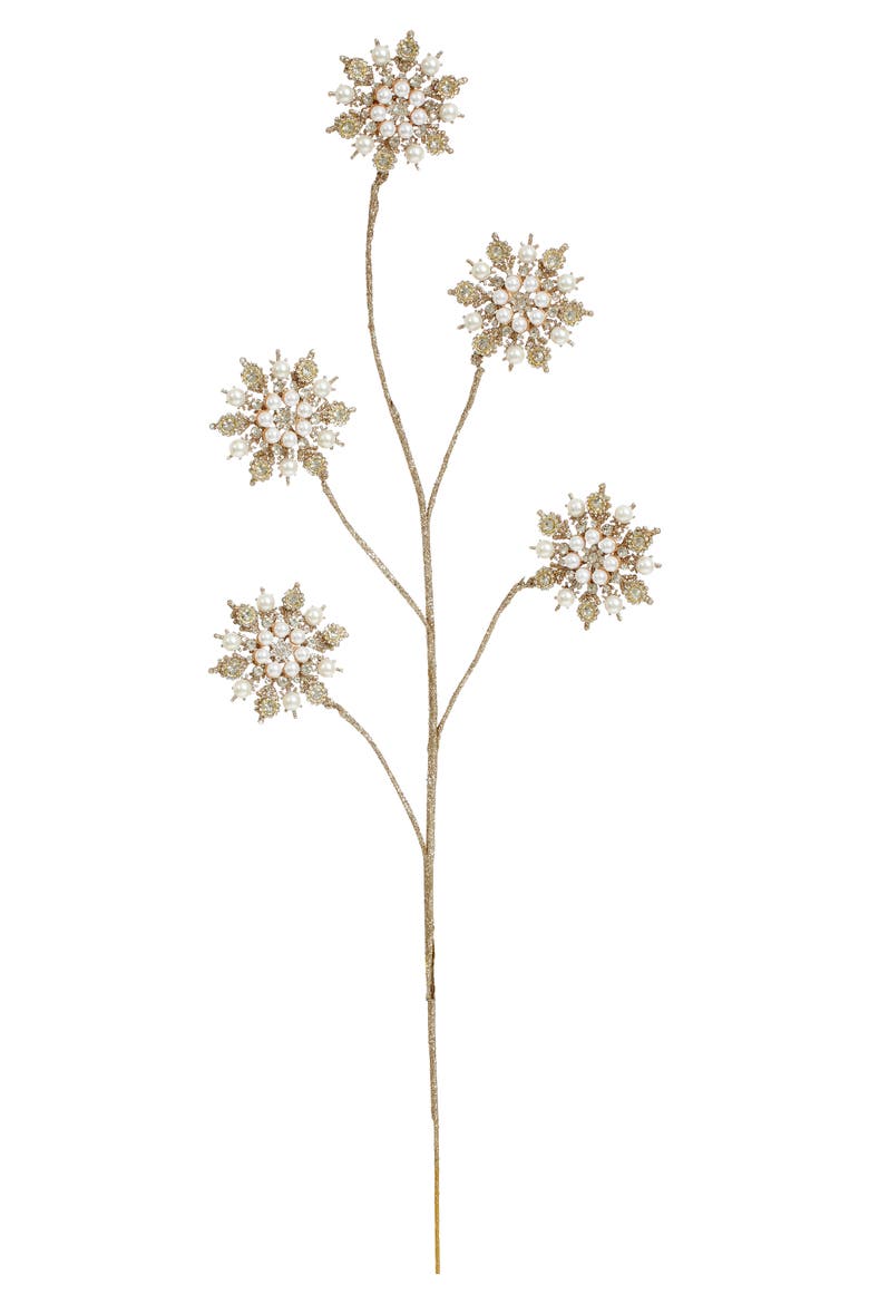 Pearl Sunflower Spray, Set of 6, Main, color, Gold