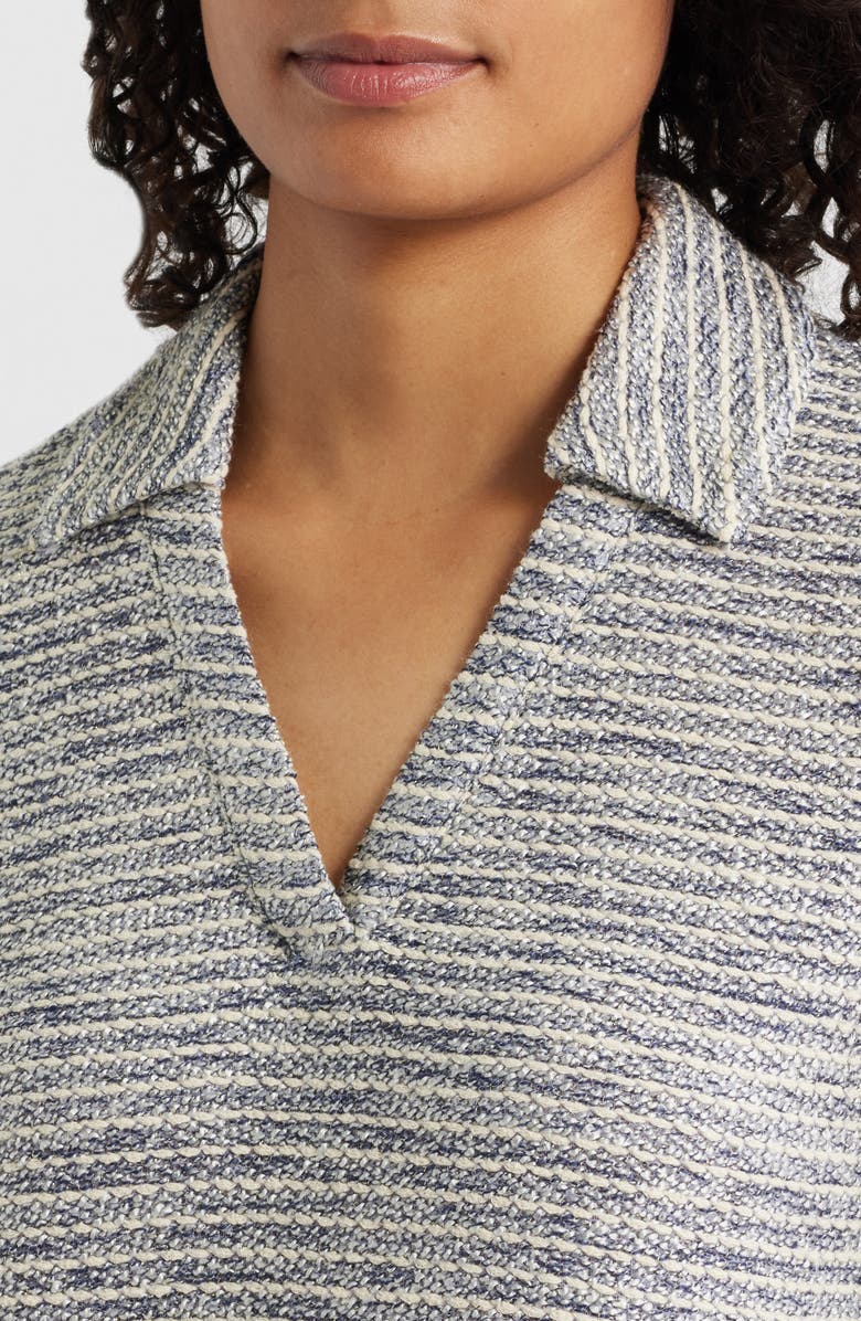 NIC+ZOE Rope Shimmer Polo Top, Alternate, color, Neutral Mix